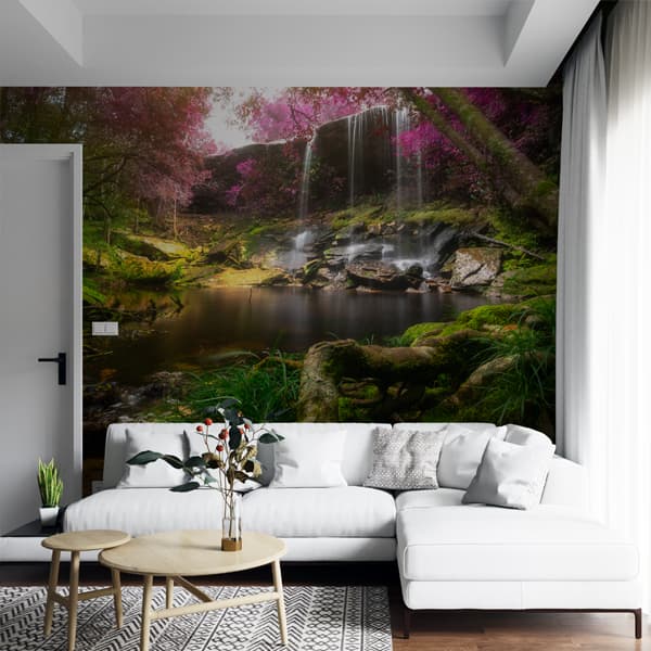 Water Fall Forest Wallpaper