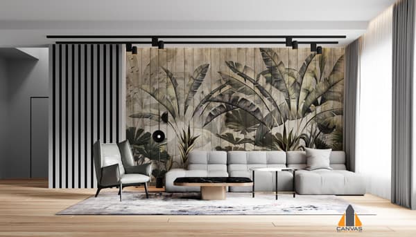 Tropical Trees and Leaves Wallpaper