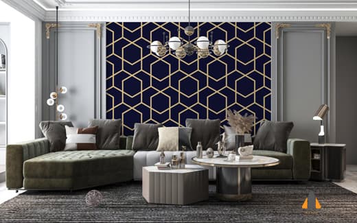 Rhombuses Geometric Pattern Wallpaper