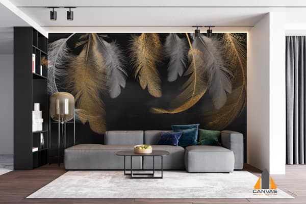 Golden Feathers Wallpaper