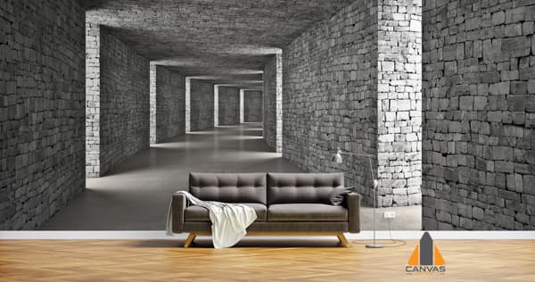 abstract brick tunnel