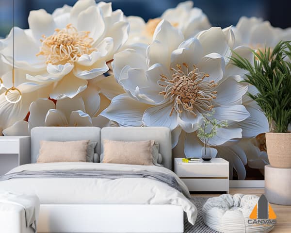 close-up-white-orange-flowers