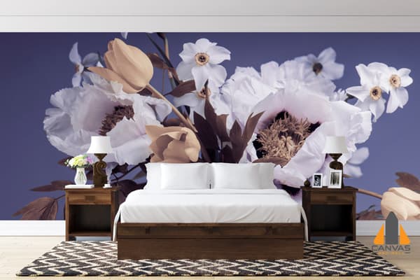 White Peonies and Spring Flower Wallpaper