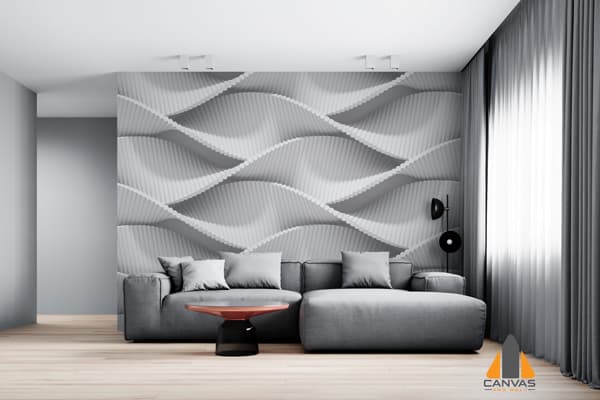 3D Abstract Curved Lines Wallpaper Mural
