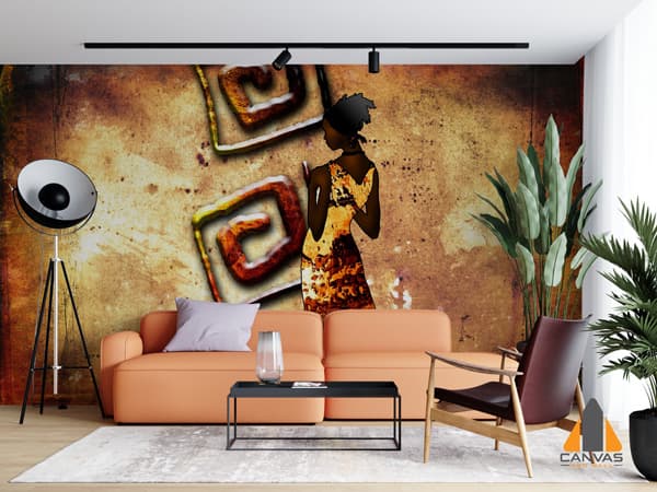 Africa Retro Vintage Style Wallpaper