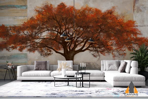 Autumn Tree Paint Art Wallpaper