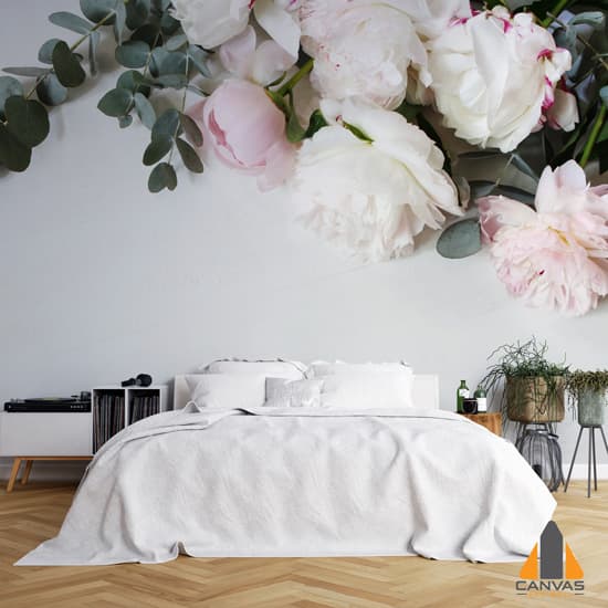 Decorative Still Life Floral Composition Wallpaper