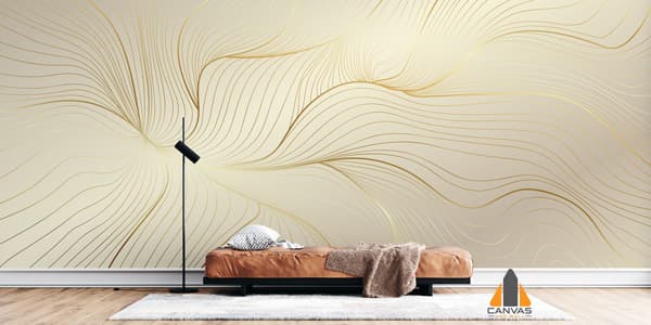 Gold Lines Wallpaper Mural