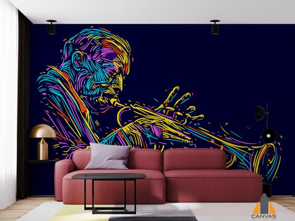 Jazz Trumpet Player Abstract