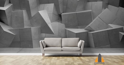 3D Concrete Blocks Wallpaper