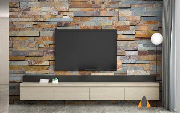 Rustic Stone Cladding Wallpaper