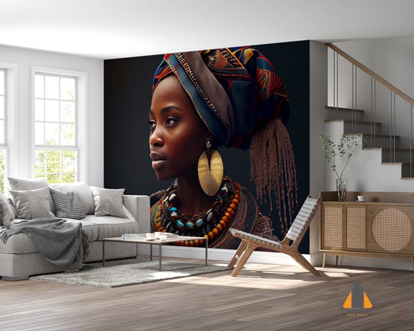 African Woman in African Attire Portrait