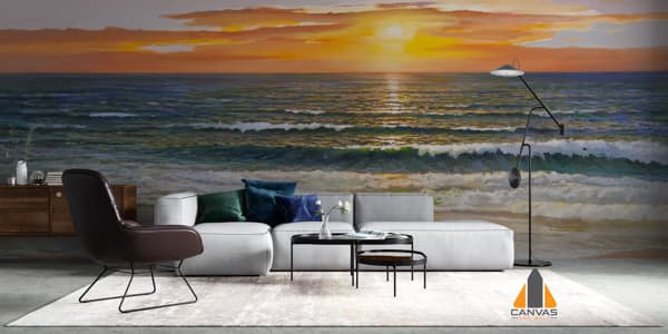 Beach sunset glow