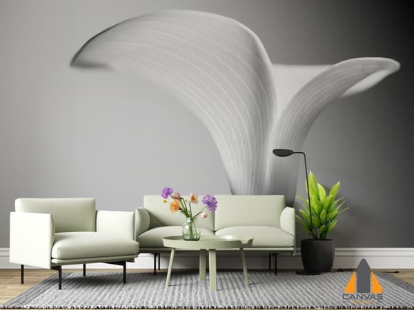 Calla Lily Floral Living Room Wallpaper