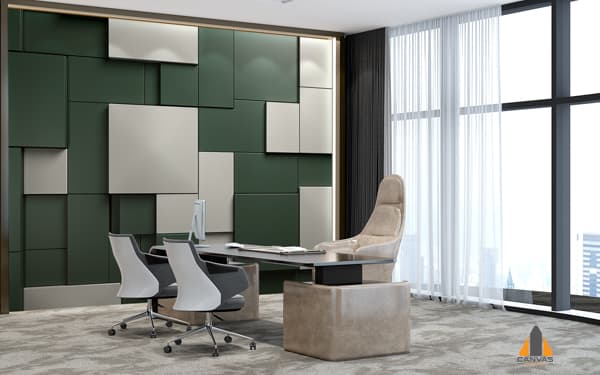 Green and White Square Grid