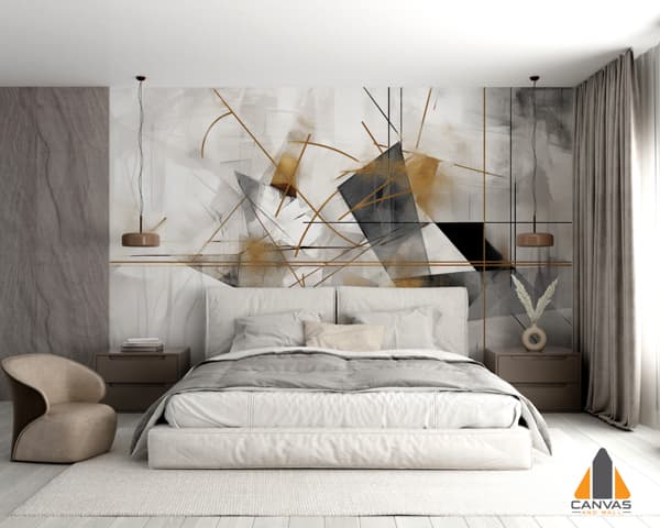 Modern Abstract Art with Geometric Shapes