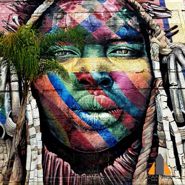 Multi Color Face Art Full Image