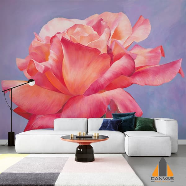 Painted peach roses