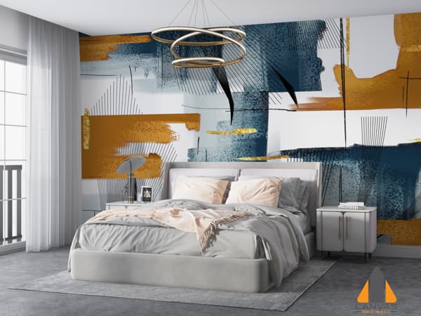 Abstract Art Golden Wallpaper Carpet Banners Painting Fashion Modern Art Wall