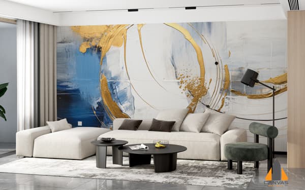 abstract-gold-circles-painting-white-background-generative-ai