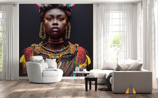 African Tribe Woman Portrait