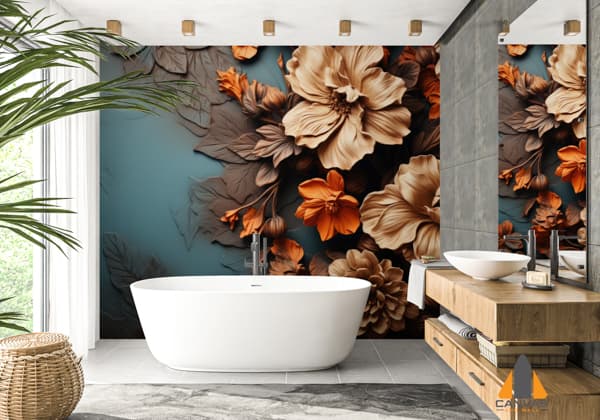 brown-background-with-floral-pattern-can-be-used-as-background-texture-generative-ia