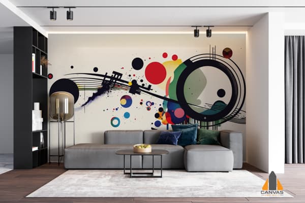 Colorful Graphic With Word Music It