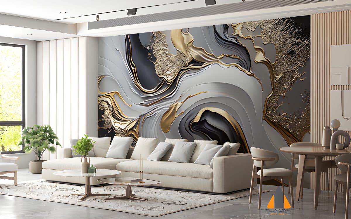 abstract-acrylic-texture-background-fluid-art-black-white-gold-splatter-paint-mixing-paint-effect-generative-ai