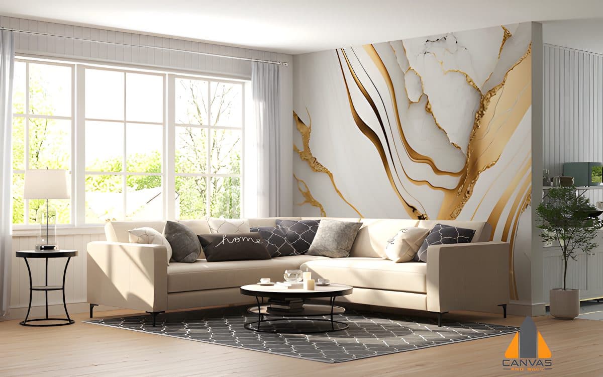 Marble Wallpaper that is White Gold