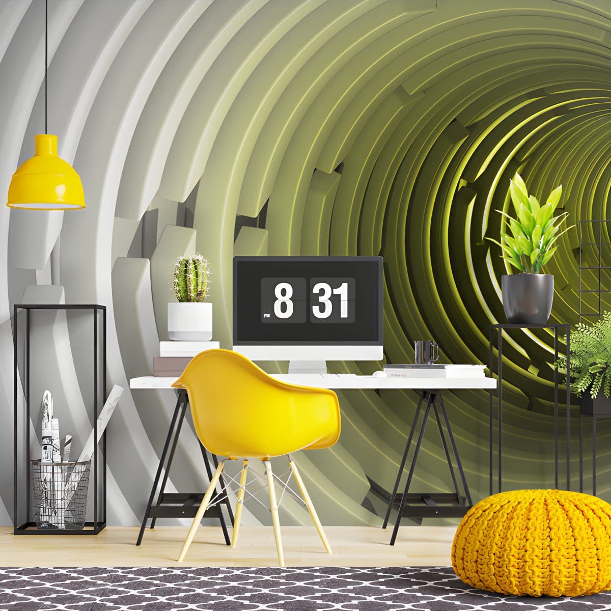Home Office 3D Wallpaper