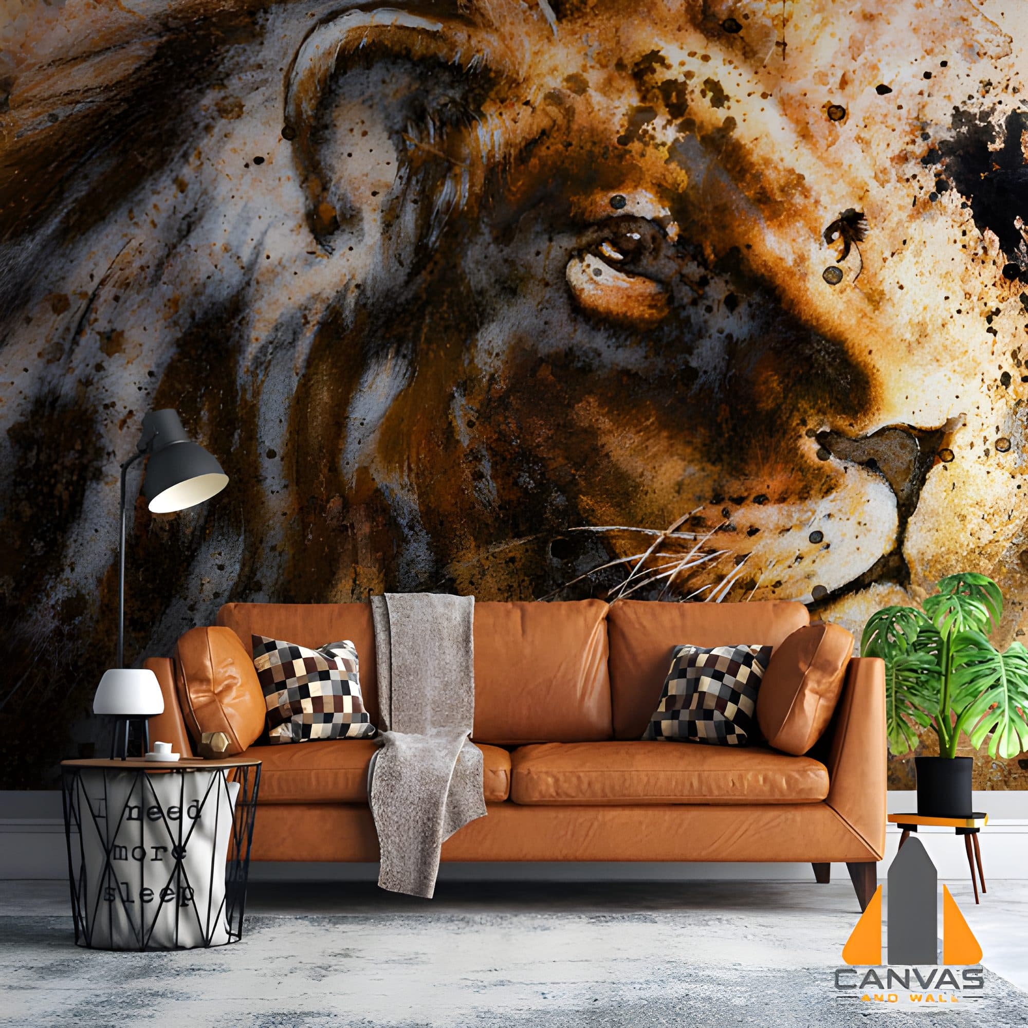Lion Abstract Art Wallpaper