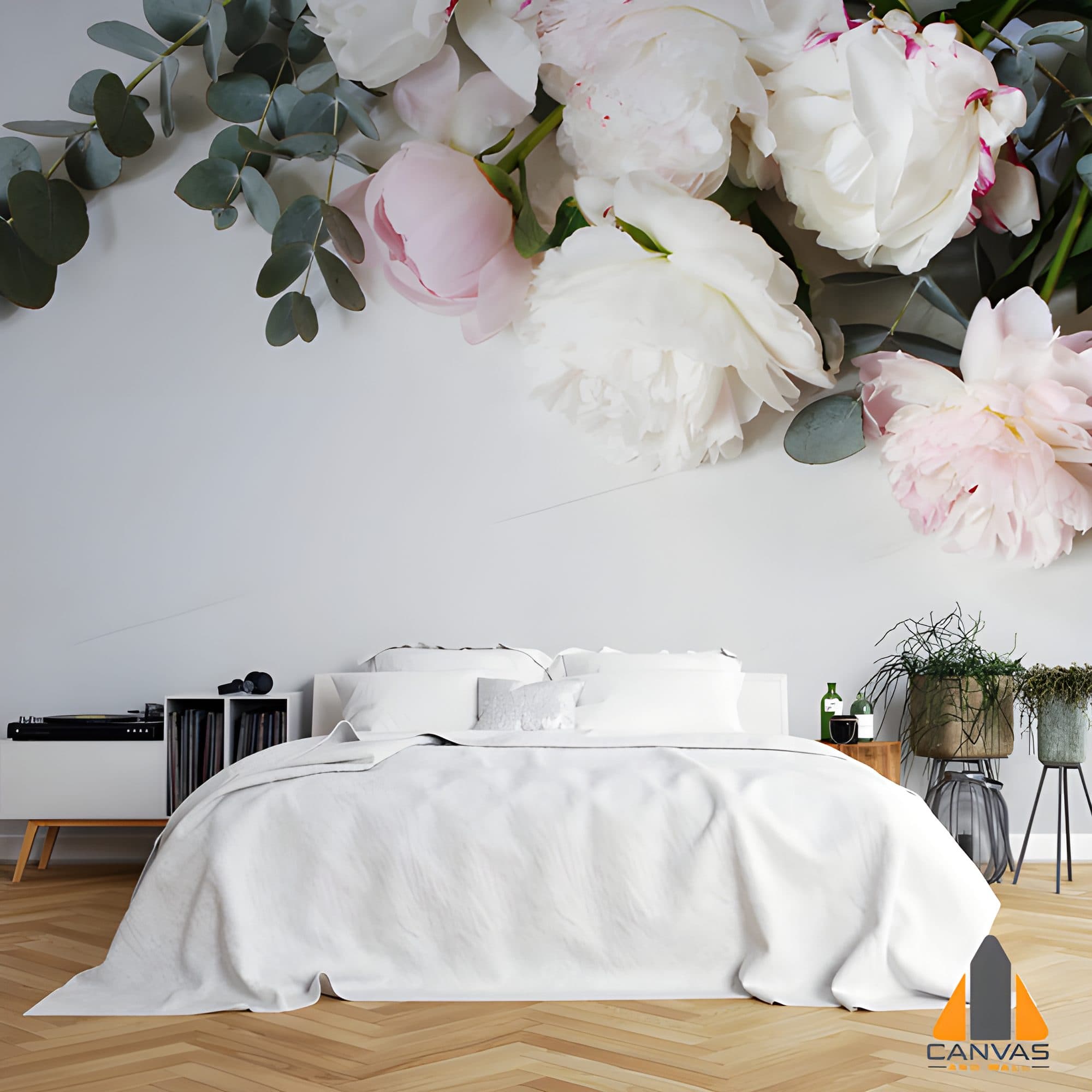 Decorative Still Life Floral Composition Wallpaper