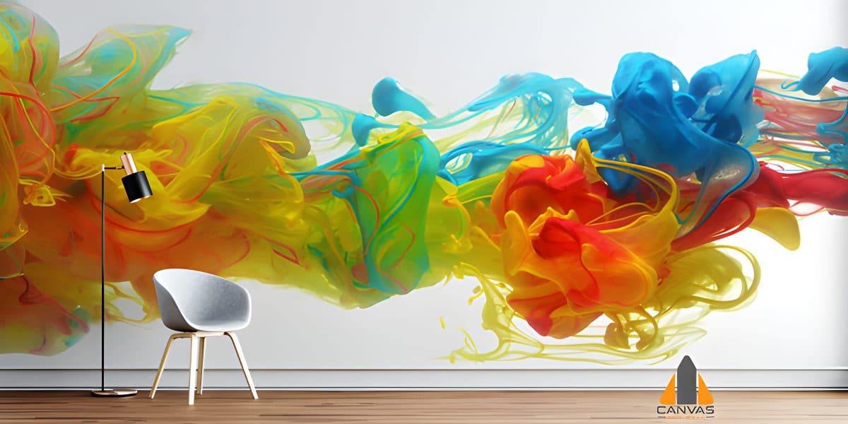Colorful Ink in Water Abstract Wallpaper