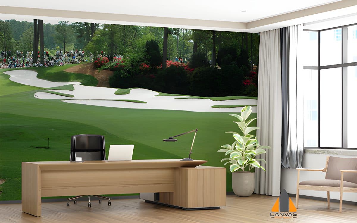 Augusta Elegant Silk Office Wallpaper