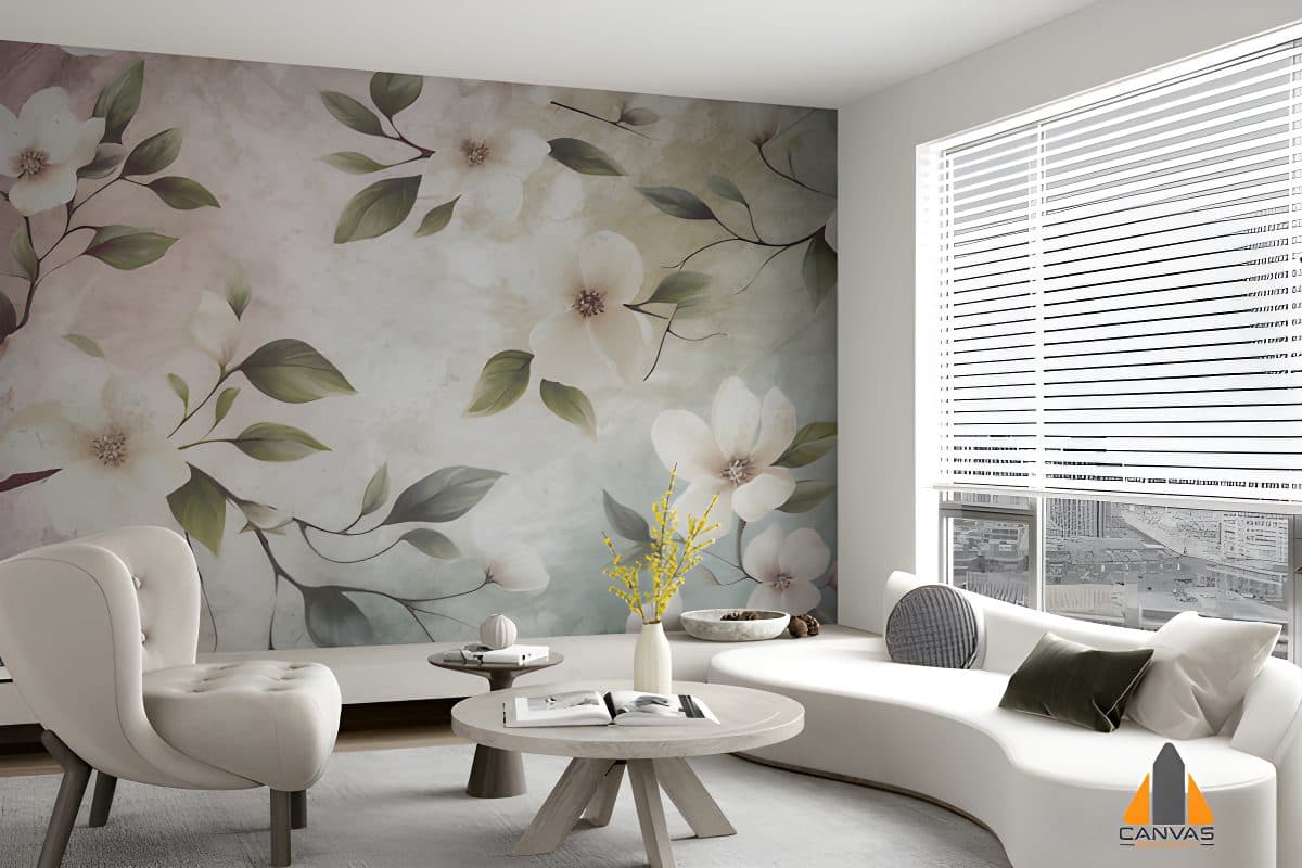 floral-background-with-magnolia-flowers-leaves-retro-toned