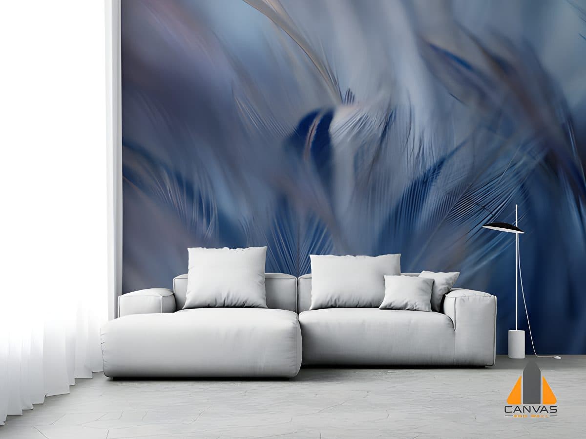 Blue Feathers Wallpaper