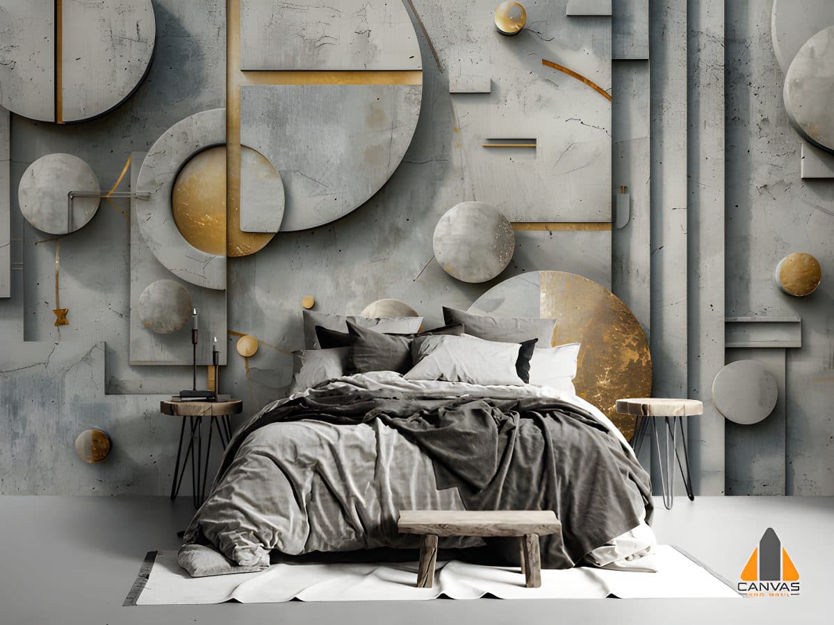 3d-modern-wallpaper-geometric-wallpaper-gray-color-with-gold-accents 281129