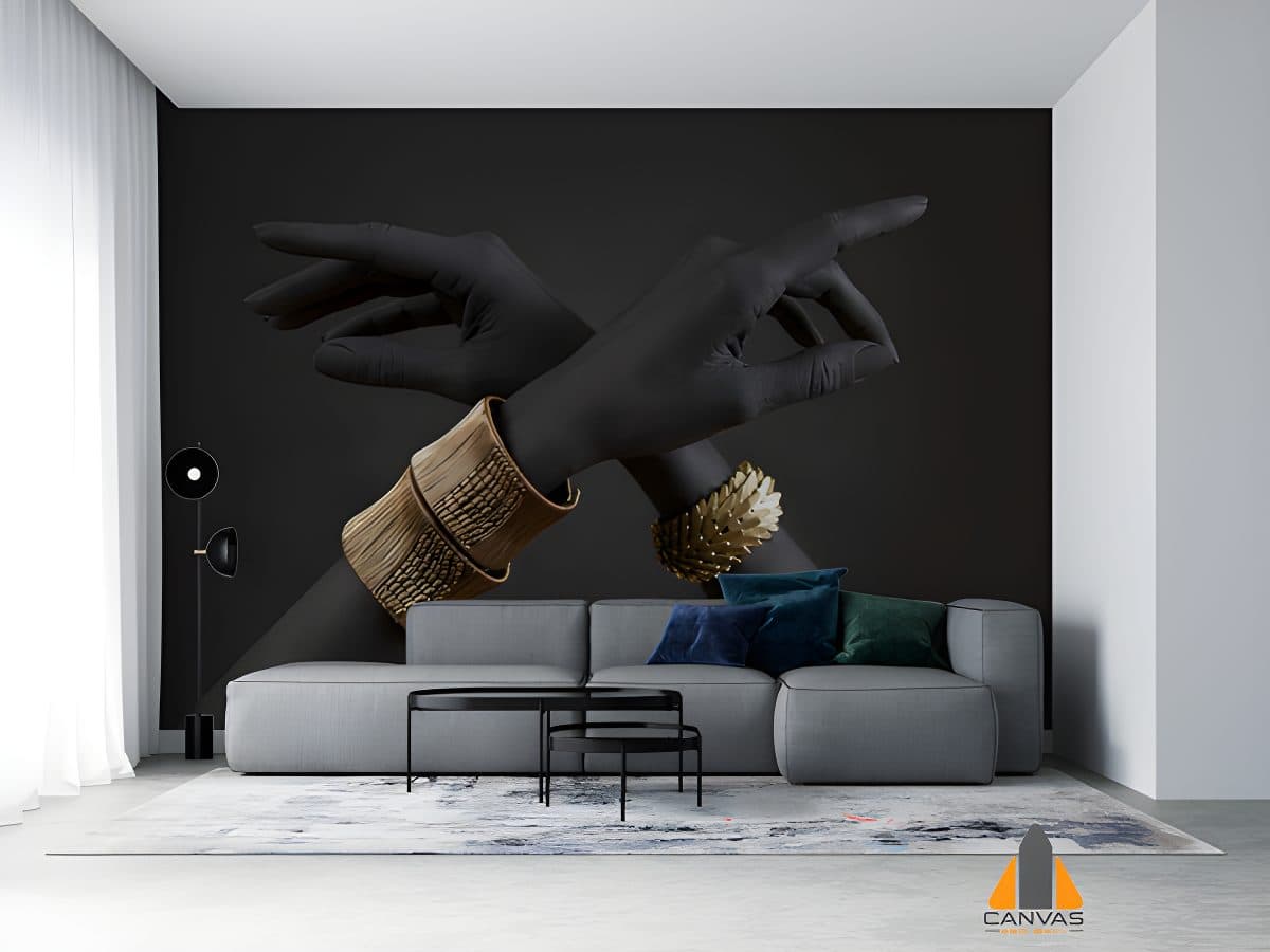 Gold bands on african hands