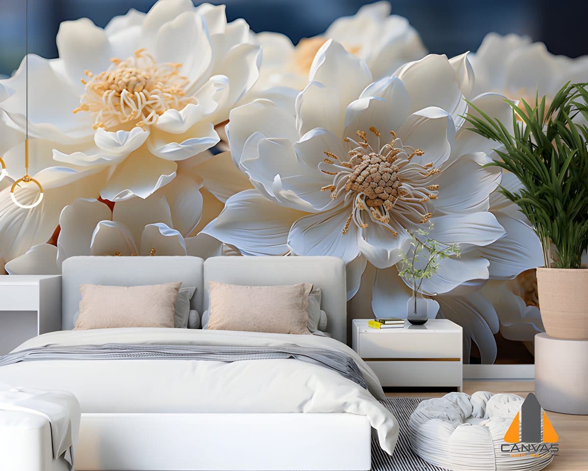 close-up-white-orange-flowers