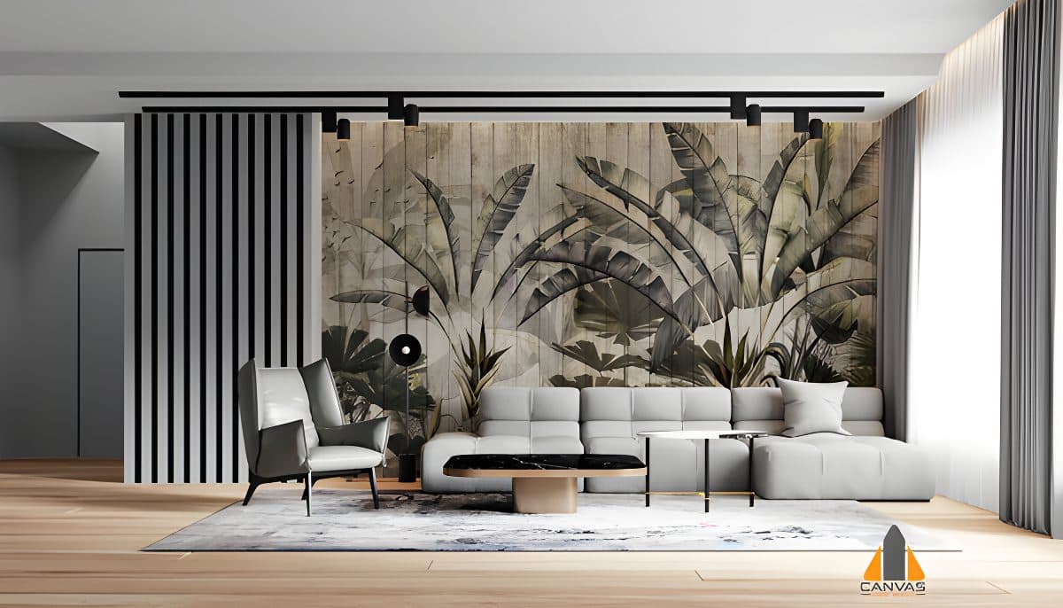 Tropical Trees and Leaves Wallpaper