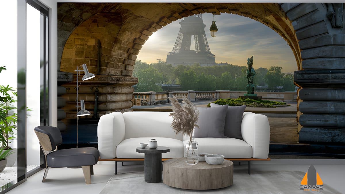 Eiffel Tower View Through Arch