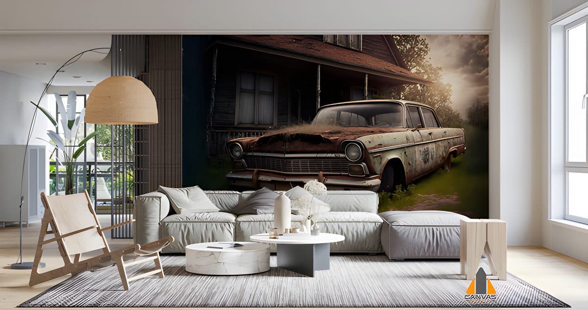 old-car-creative-digital-illustration-painting-vintage-style