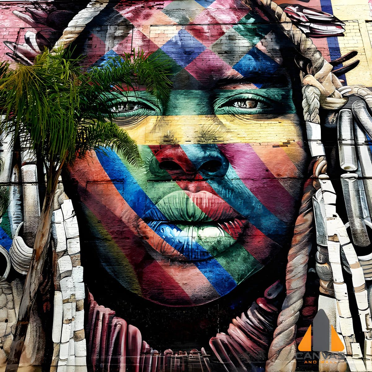 Multi Color Face Art Full Image
