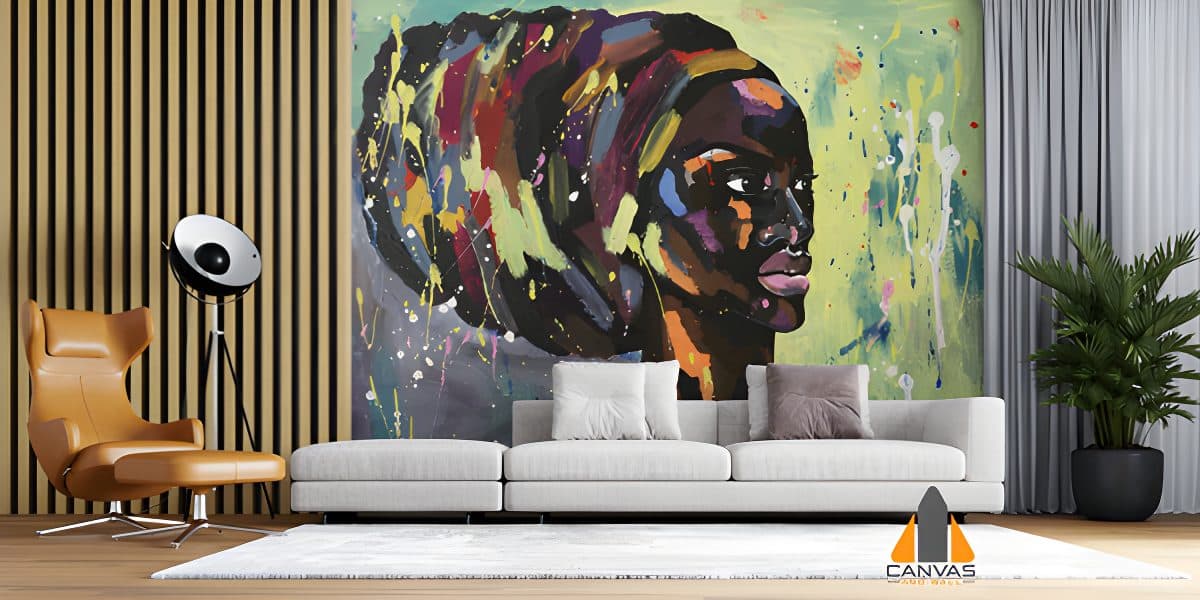 African Woman in Turban Wallpaper