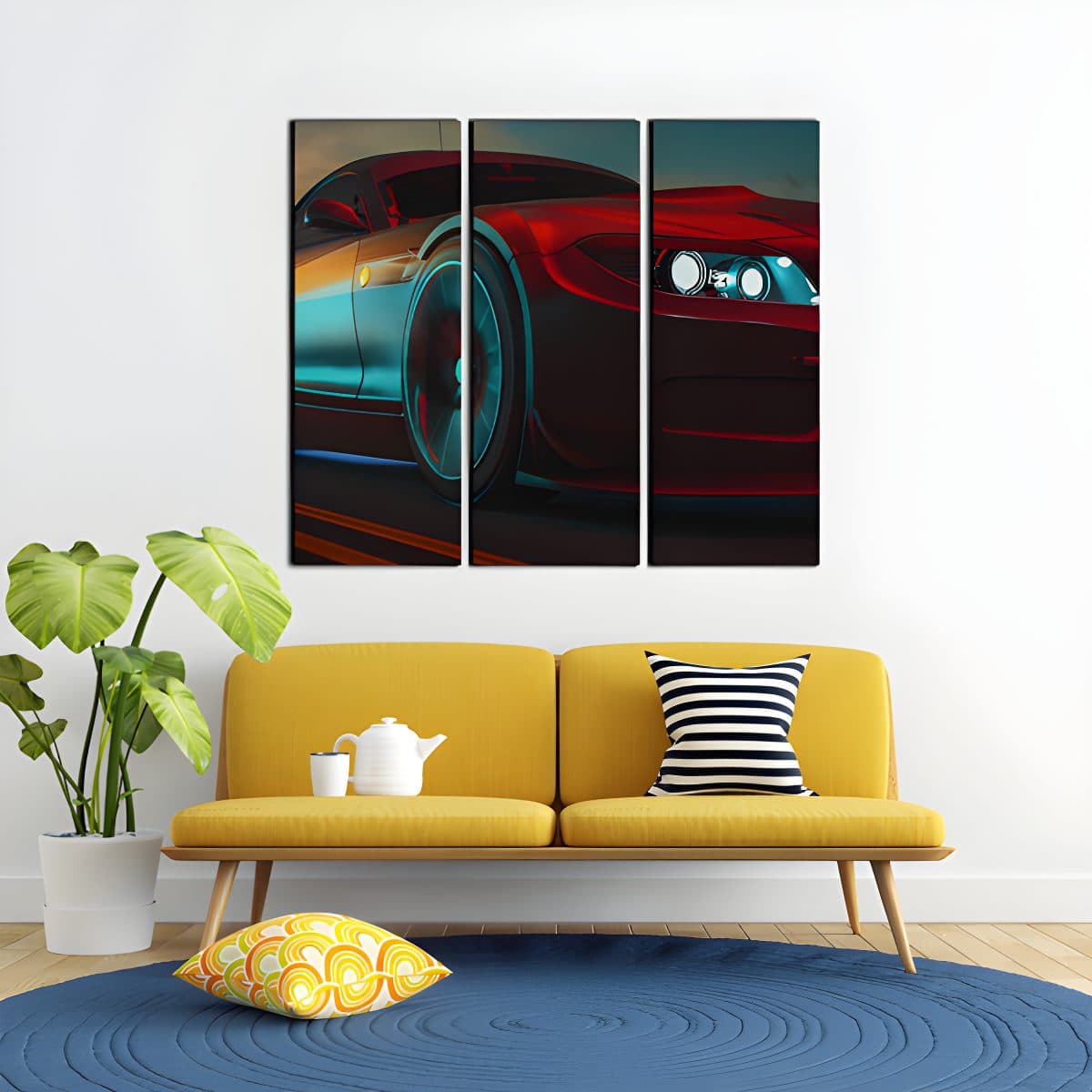 Black Sport Cars canvas