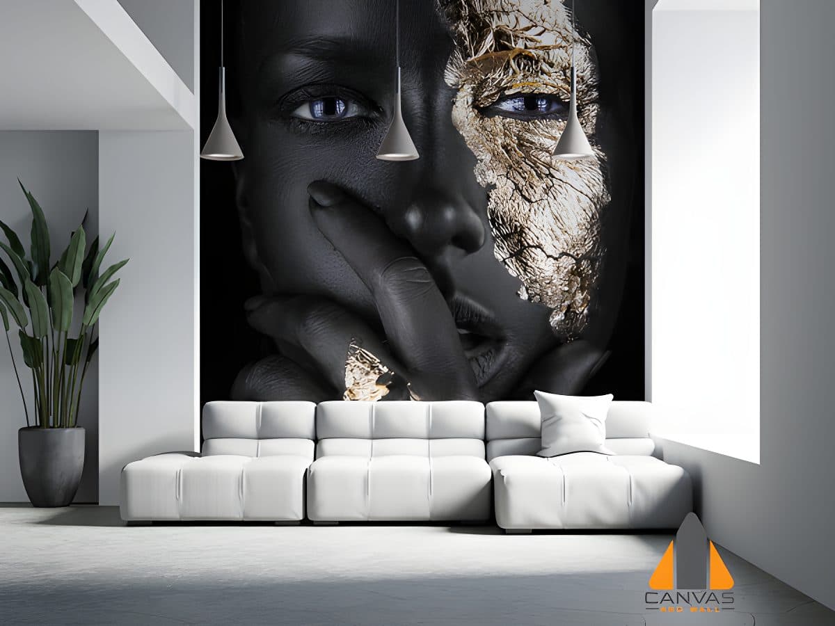 Gold Parched Face and Hand