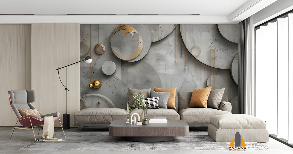 3d-modern-wallpaper-geometric-wallpaper-gray-color-with-gold-accents 28329