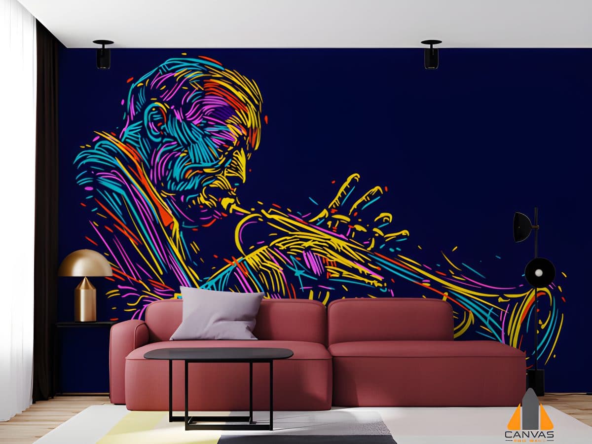Jazz Trumpet Player Abstract