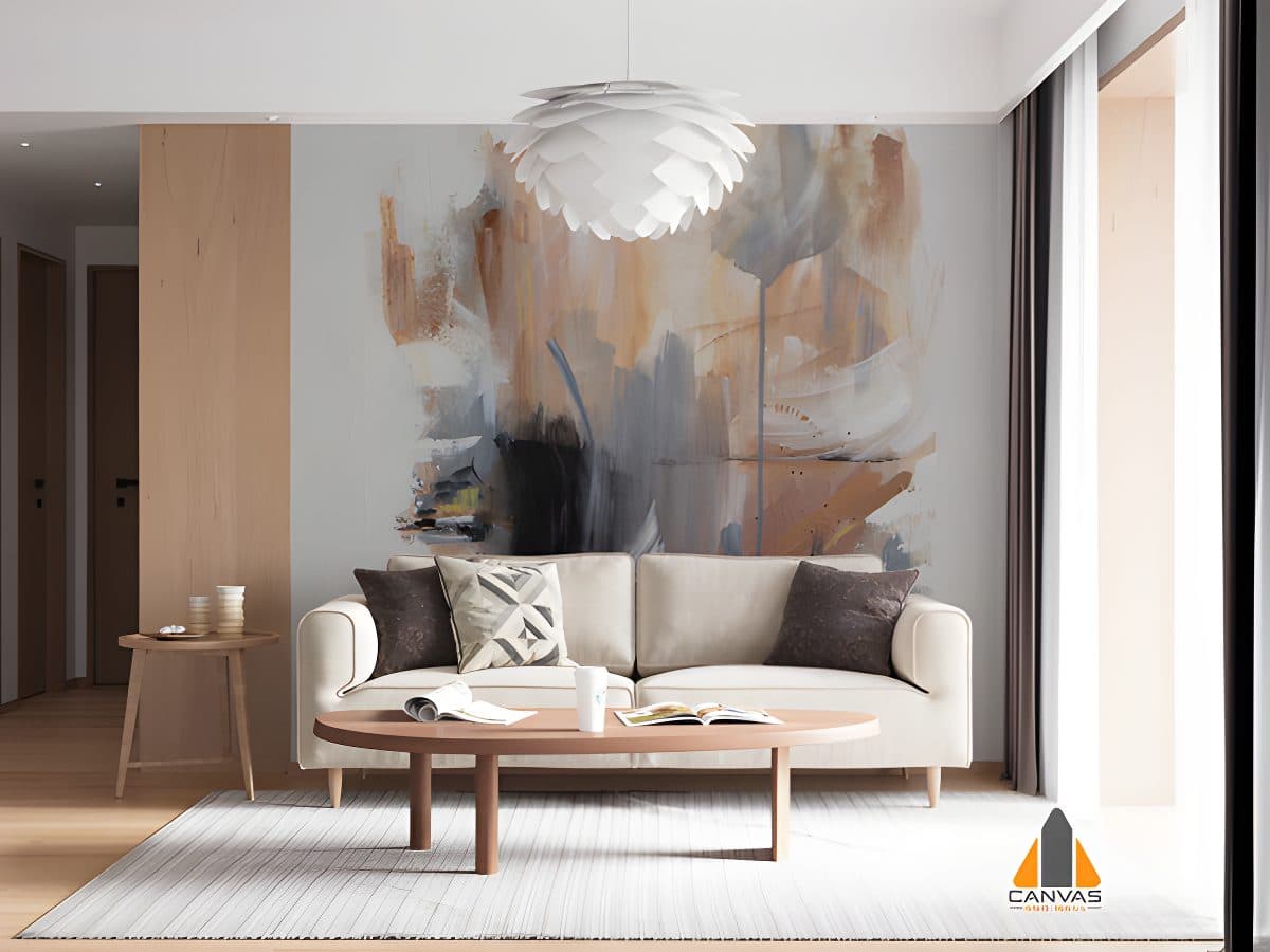Abstract Triptych Neutral Colors