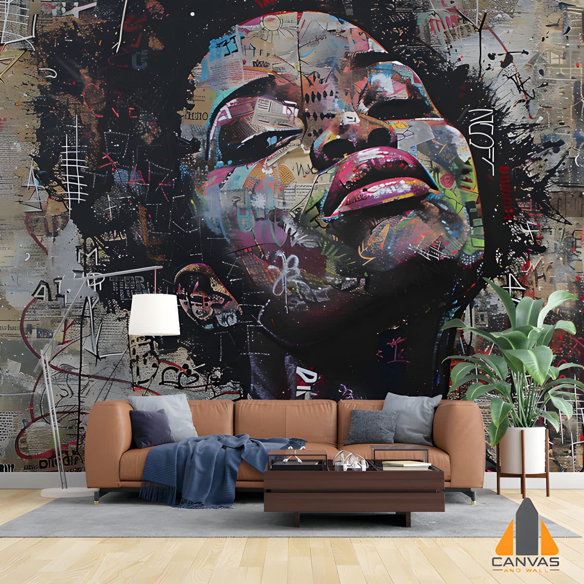 Graffiti Dreamy African Woman